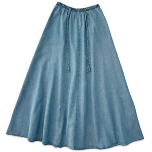 Vintage 1990's Long Denim Skirt